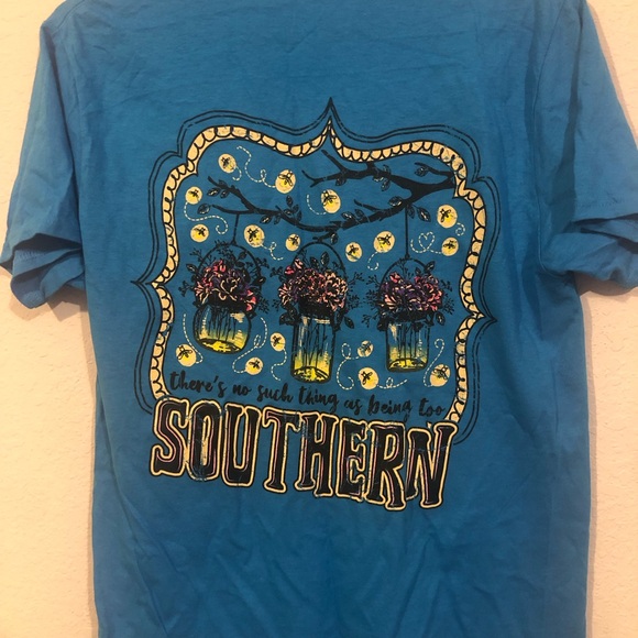 Southern Y'all Blue Graphic T-Shirt - Picture 4 of 5
